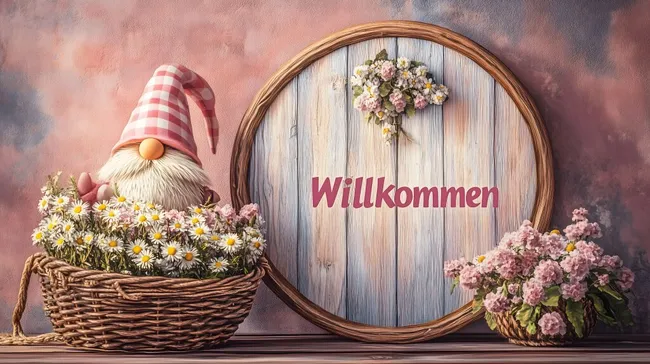 Gemütlicher Eingangsbereich mit rustikaler Deko