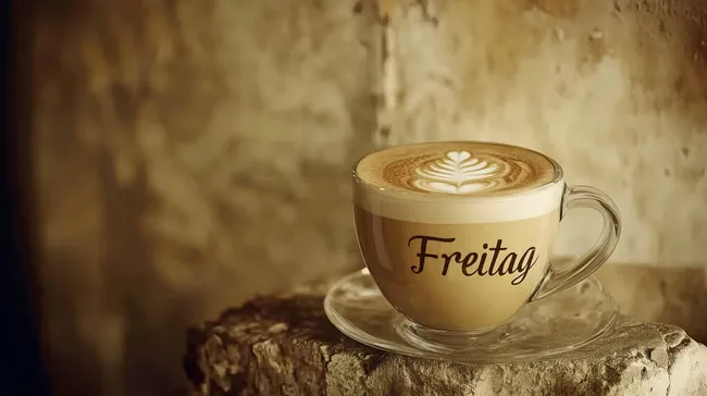 Gemütlicher Kaffeepause-Freitag mit Latte-Art