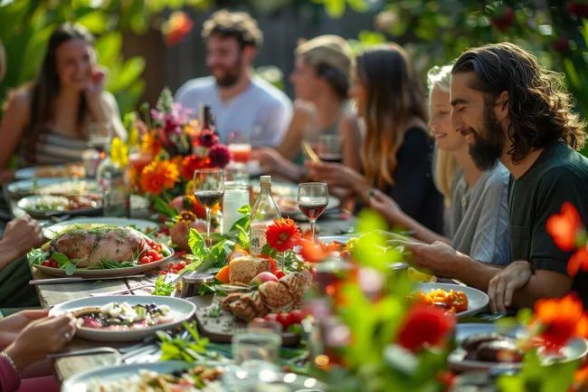 Gemütliches Gartenfest mit Freunden