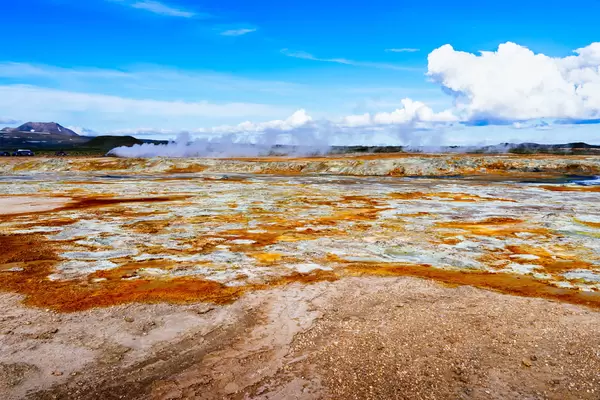 Geothermal area Námafjall in Iceland / Geothermischer Bereich Námafjall in Island