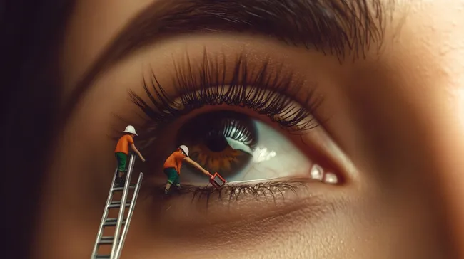 Gepflegte Wimpern mit Miniaturhelfern