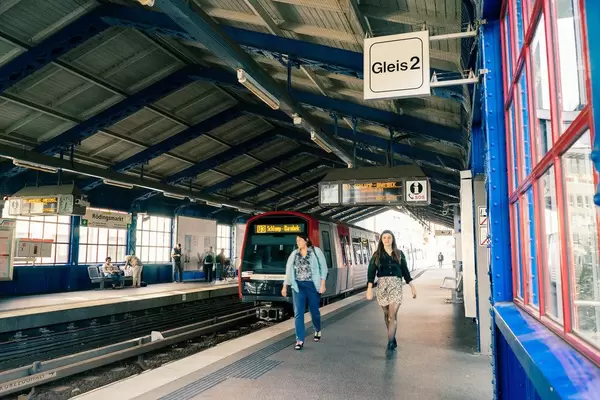 German train station