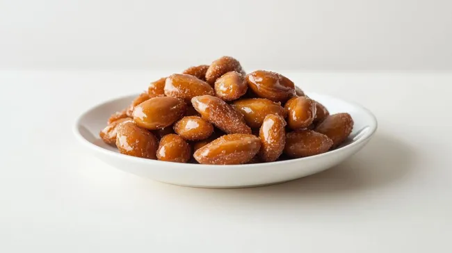 Geröstete Mandeln mit Karamellüberzug