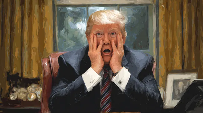 Geschäftsmann mit überraschtem Gesichtsausdruck