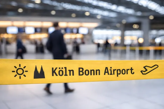 Geschäftsreisende im modernen Flughafenterminal