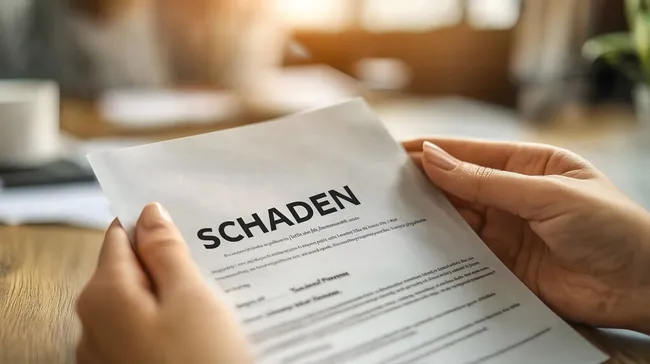 Geschäftsschaden-Formular bei Versicherungsanspruch