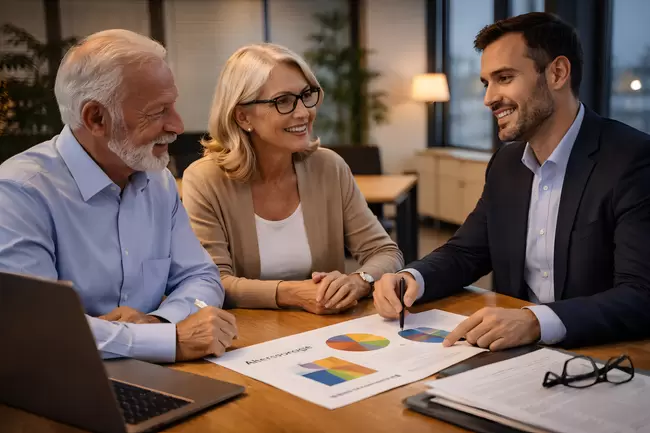 Geschäftsteam bei Besprechung im Büro