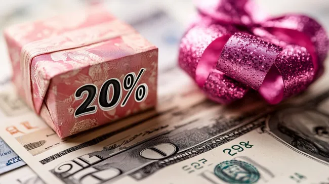 Geschenkbox mit 20-Prozent-Rabatt Angebot