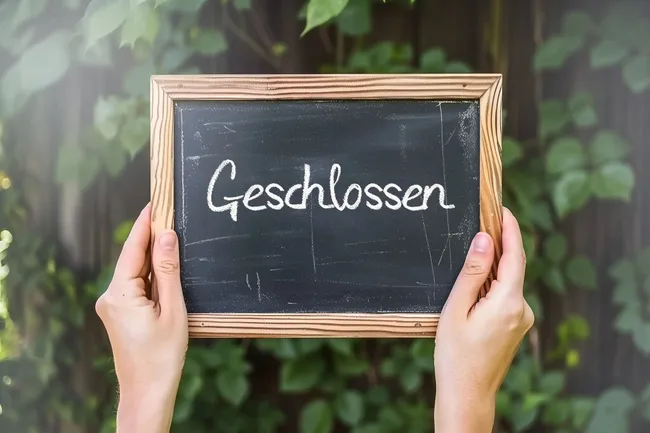 Geschlossenes Schild in der Natur