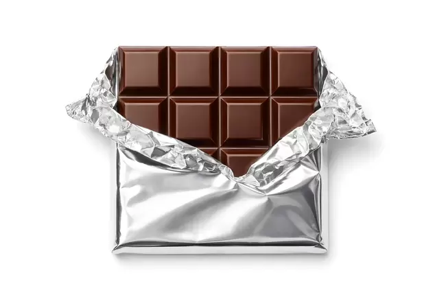 Geschmackvolle Schokoladentafel in Folie