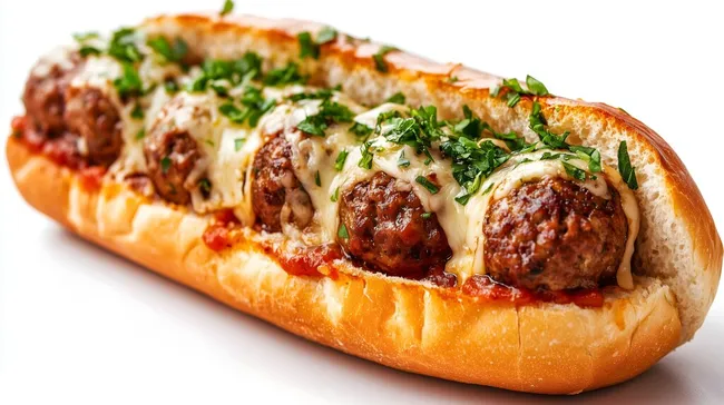 Geschmackvoller Frikadellen-Sandwich mit Käse und Kräutern