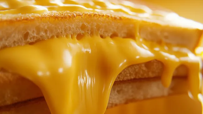 Geschmolzener Käse auf knusprigem Toastbrot