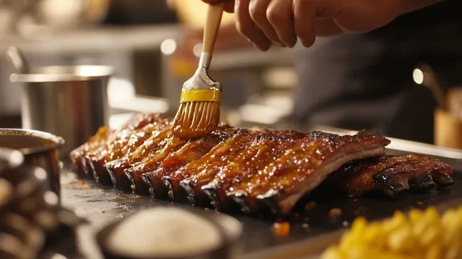 Geschmorte Spareribs mit würziger Barbecue-Glasur