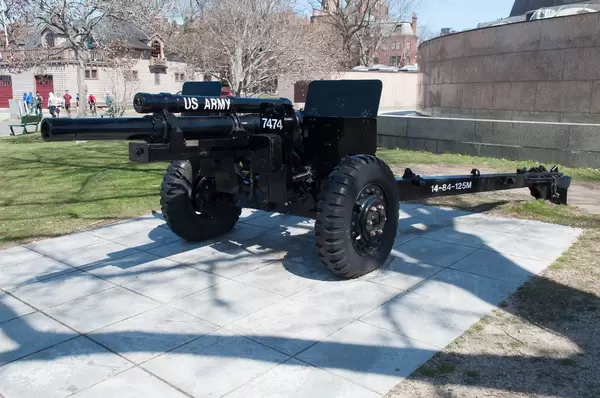 Geschütz aus dem ersten Weltkrieg in Boston, USA
