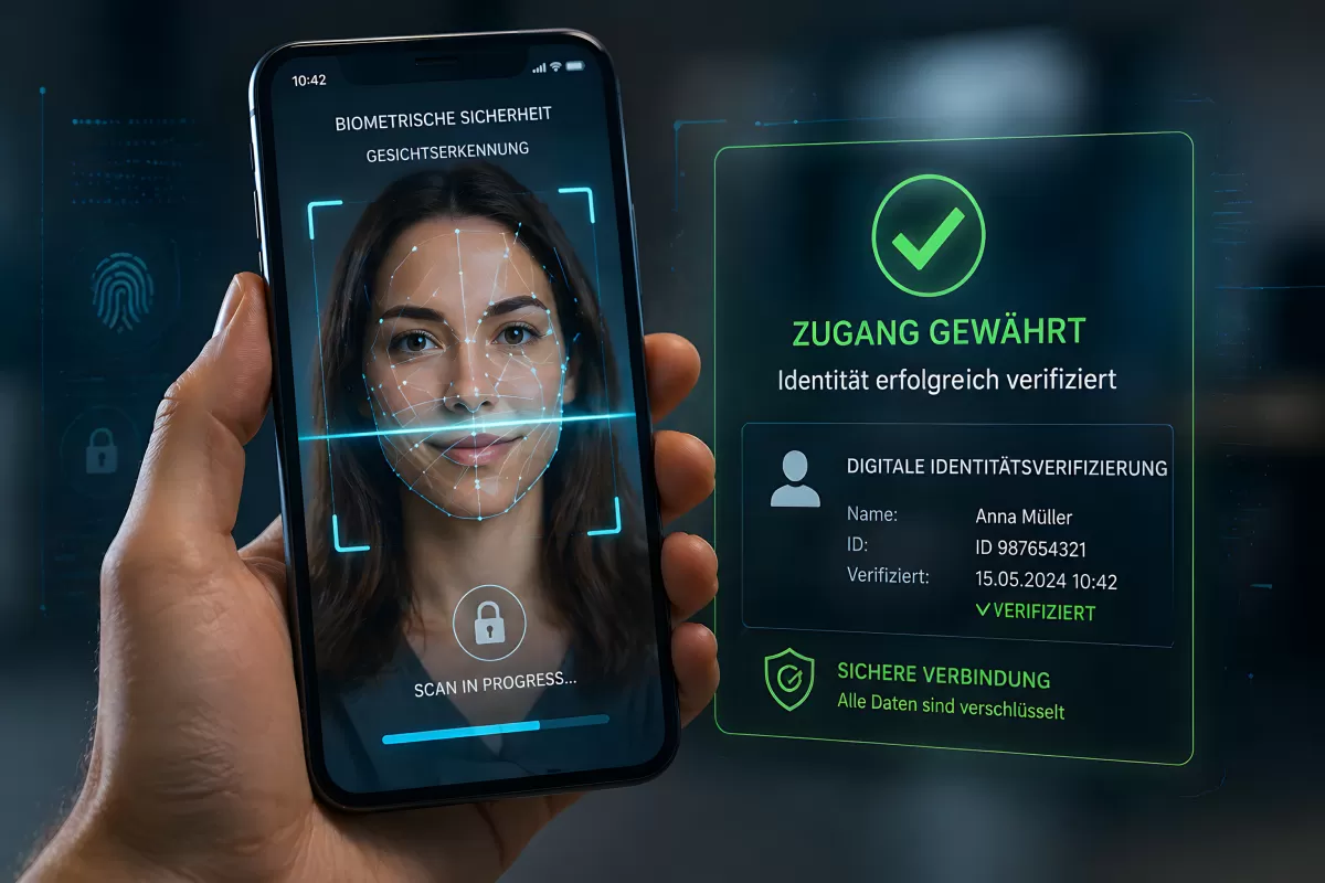 Gesichtserkennung per Smartphone mit Identitätsnachweis