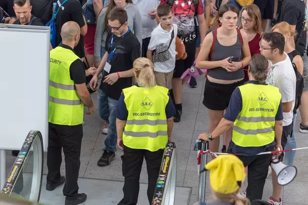 Gesperrte Rolltreppen auf der Gamescom