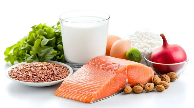 Gesunde Ernährung mit frischen Lebensmitteln