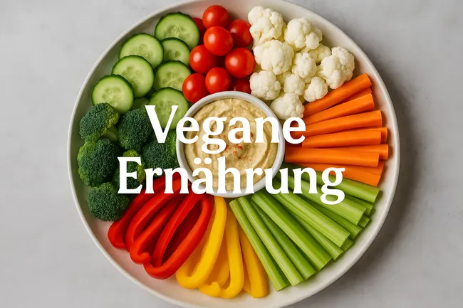 Gesunde vegane Mahlzeit mit knackigem Gemüse
