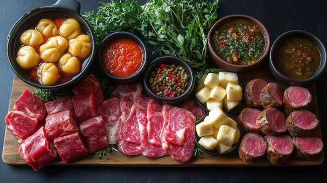 Gesunde Zutaten für ein traditionelles Fleischfondue-Erlebnis