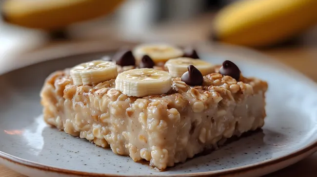 Gesunder Bananenkuchen mit Haferflocken und Schokoladentropfen