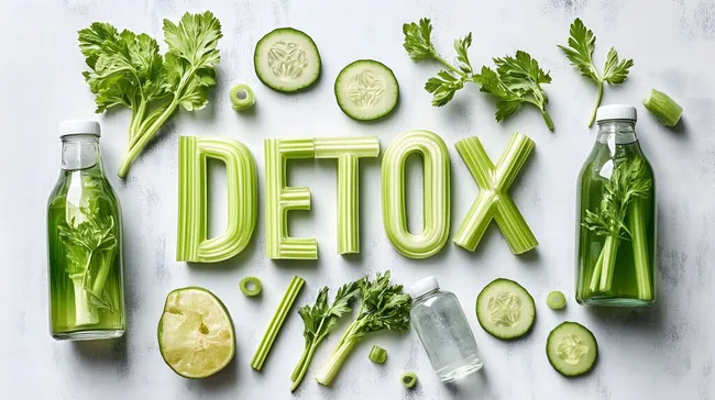 Gesunder Grüner Smoothie-Detox-Zutaten