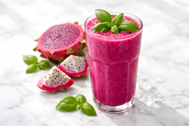 Gesunder leckerer Smoothie mit Drachenfrucht