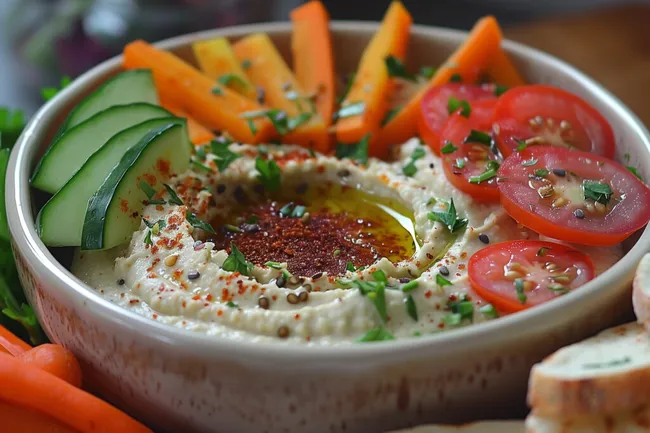 Gesunder veganer Mittagsteller