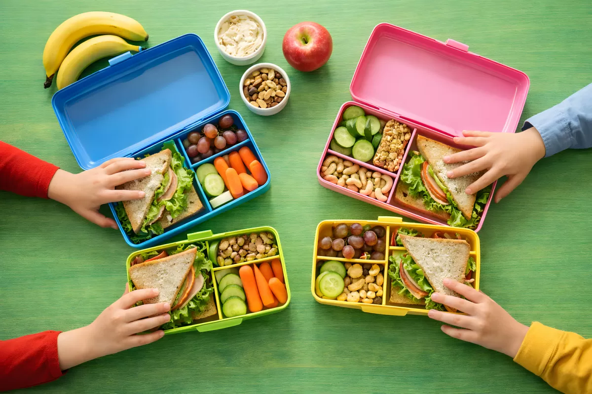 Gesundes und leckeres Pausenessen für Schüler oder Büroalltag