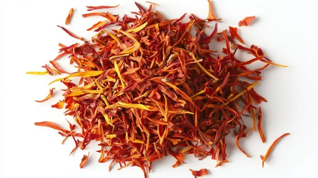 Getrocknete Safranfäden - dekoratives Gewürzbild
