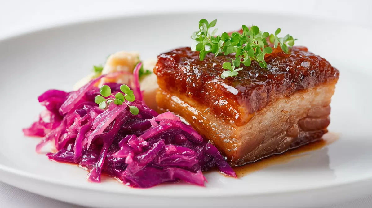 Gewürzglasierten Schweinebauch Sous Vide zubereiten