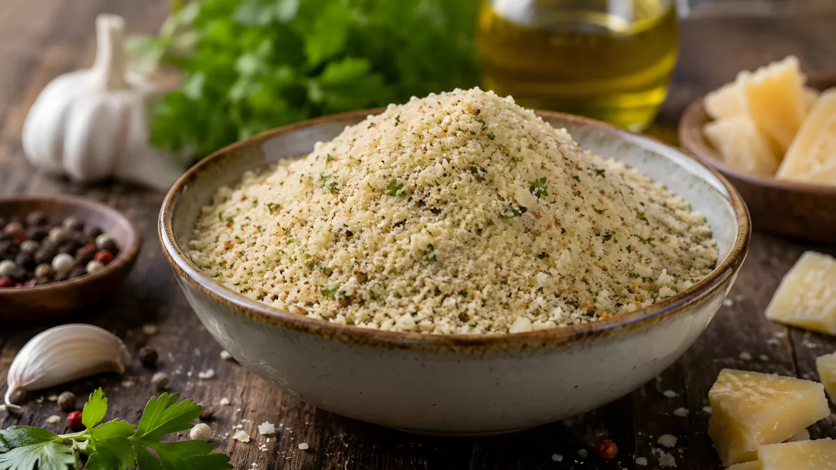 Gewürzte Semmelbrösel mit Petersilie und Parmesan