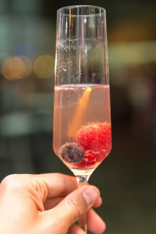 Gin and red wine with berries at Chino Latino