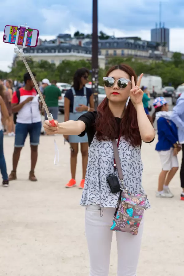 Girl with Selfie Stick