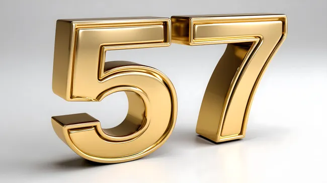 Glänzende Goldene Ziffern Komposition