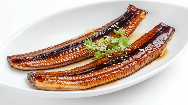 Glasierte Aalfilets in Teriyaki-Sauce