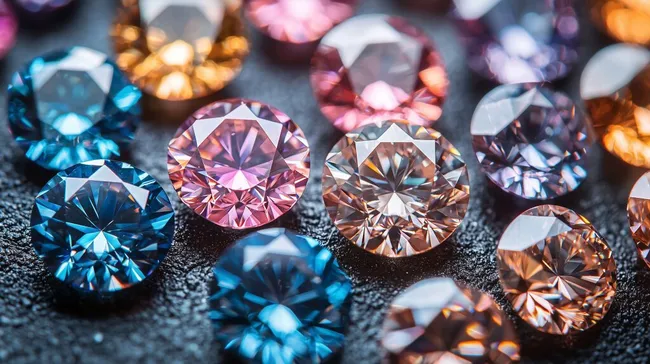 Glitzernde Diamanten in Nahaufnahme kostenlos herunterladen