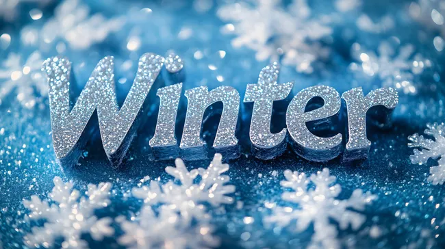 Glitzernder Winterzauber in blau und weiß