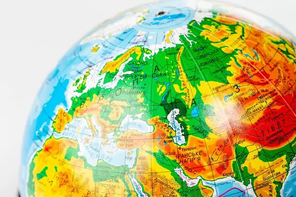 Globe on white background