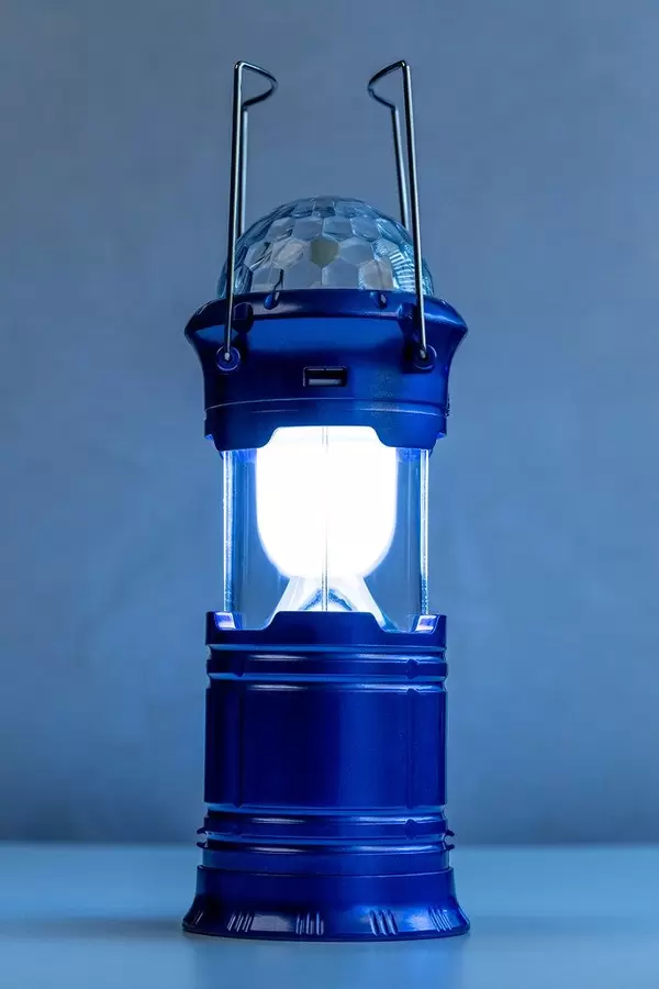 Glowing lantern on a dark background