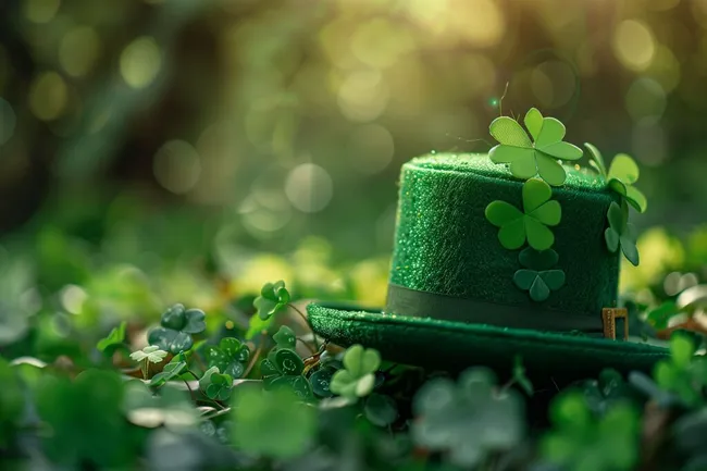 Glücksklee-Hut für St. Patrick's Day Feierlichkeiten