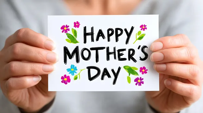 Glückwunsch-Karte für den Muttertag mit Blumen