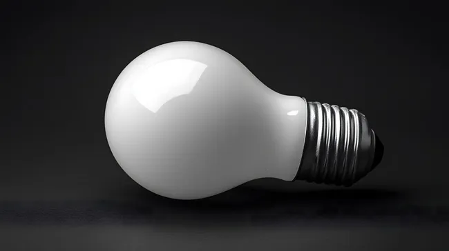 Glühbirne auf dunklem Hintergrund - hochauflösendes Stockfoto