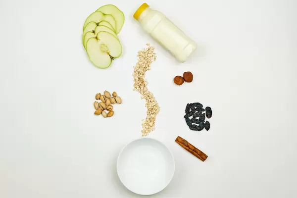 Gluten-free smoothie ingredients on the table