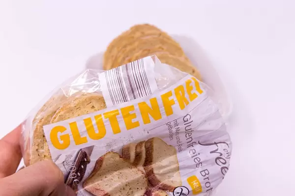 Glutenfreies Brot in Verpackung
