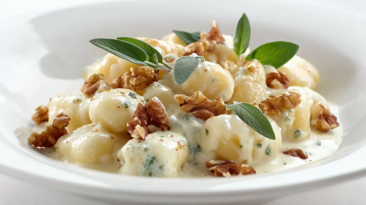 Gnocchi al Gorgonzola mit Walnüssen und Salbei