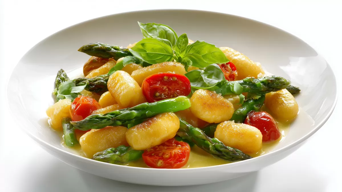 Gnocchi mit grünem Spargel und Kirschtomaten