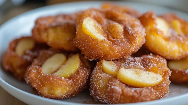 Goldbraune Apfelbrötchen mit Zimt und Zucker