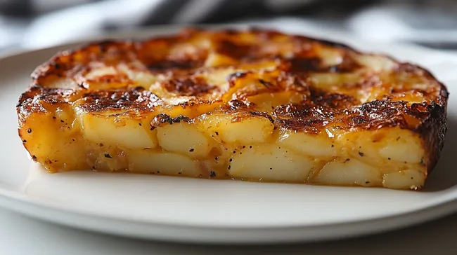 Goldbraune spanische Kartoffel-Tortilla mit knuspriger Kruste