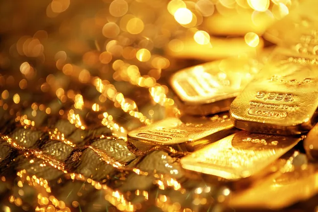 Goldene Barren Nahaufnahme
