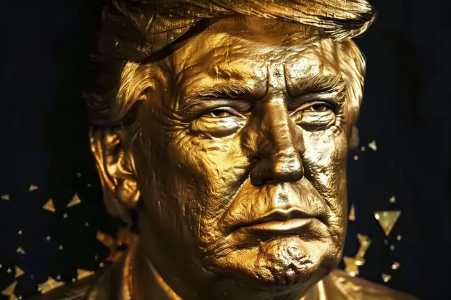 Goldene Büste von Donald Trump